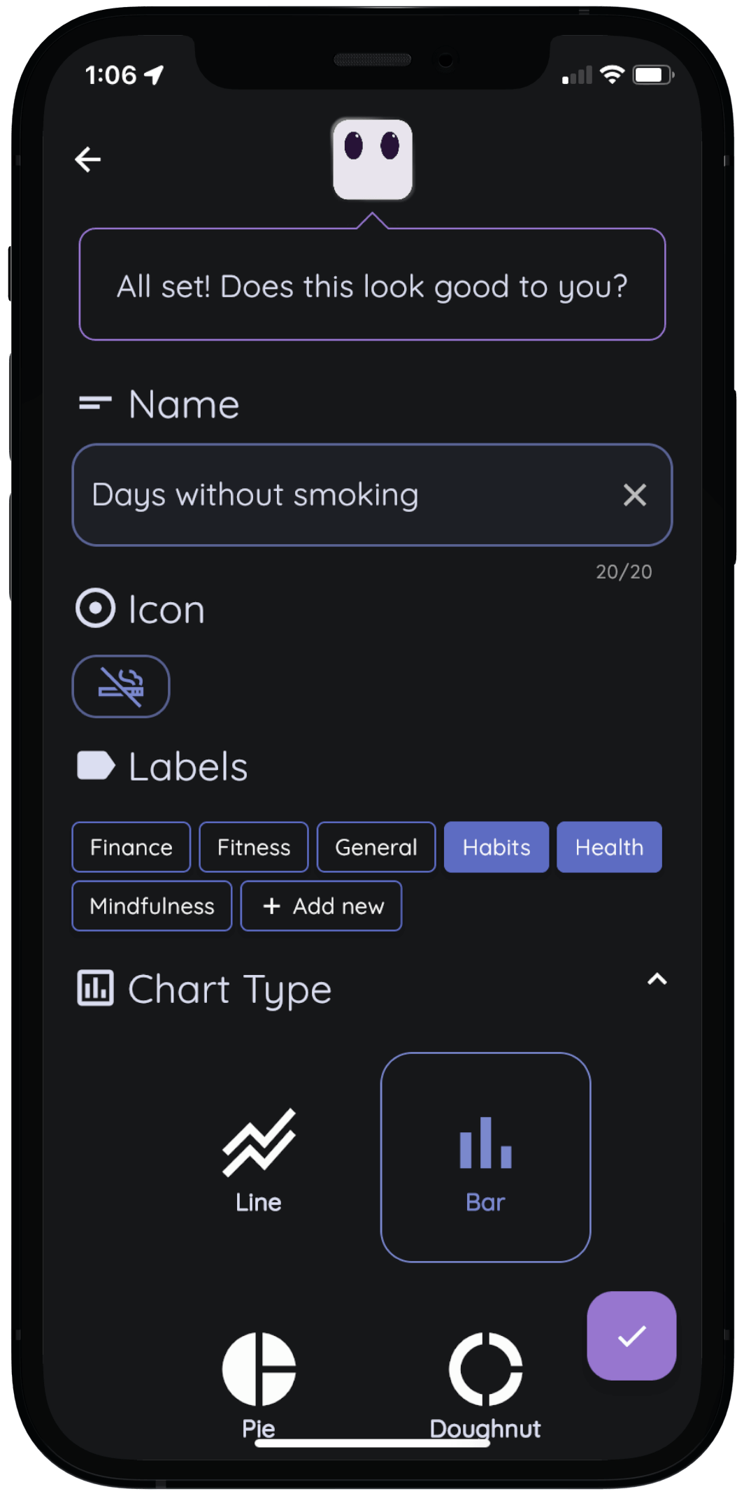 Habit breaker app for quitting smoking